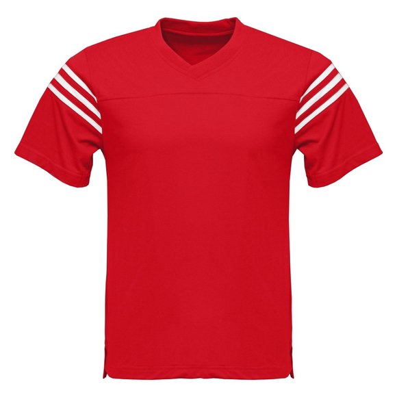 BAW S40 Adult University Spirit Jersey V-neck Shirt **NEW** Red Size 4XL - Picture 1 of 2